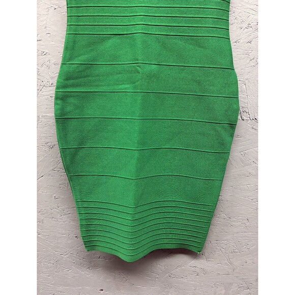 KatieJ‎ NYC Women’s L Green Bandage Dress Strapless Bodycon Cocktail Party Mini - Picture 4 of 12